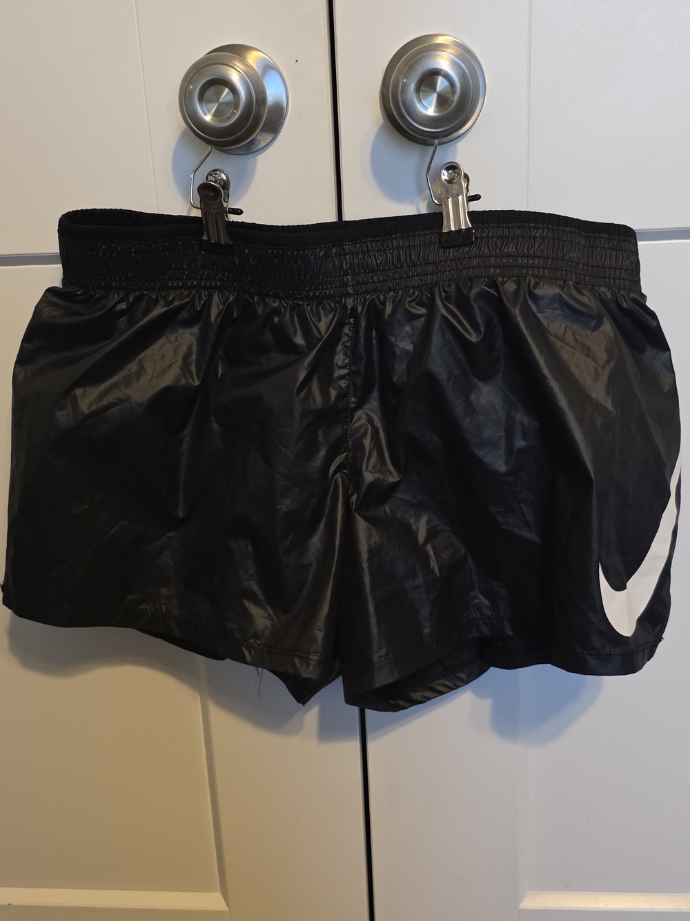 Nike Black Running Shorts with White Swoosh